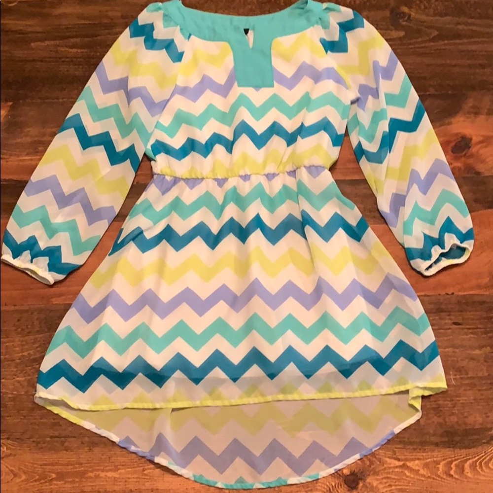 Girls chevron print dress